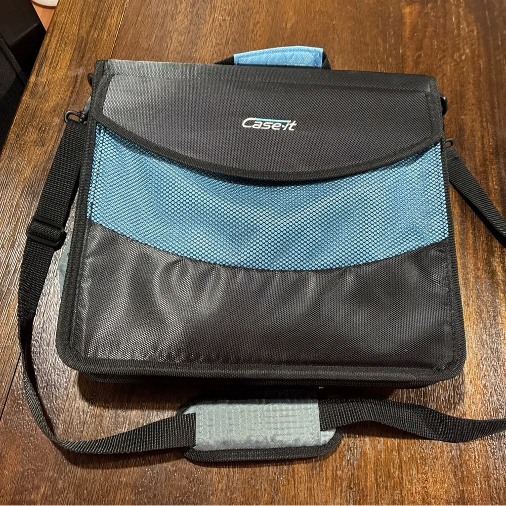 Case-it Black and Blue Men's Laptop Bag
